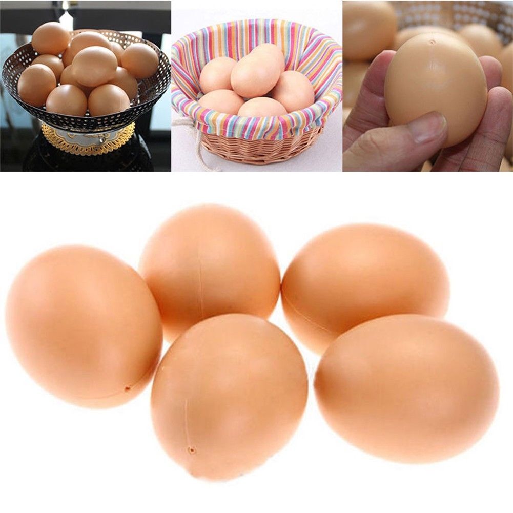30× Liftlike Chicken Egg Plastic Fake Eggs 2″ Fake Dummy Egg Hen Joke Prank US