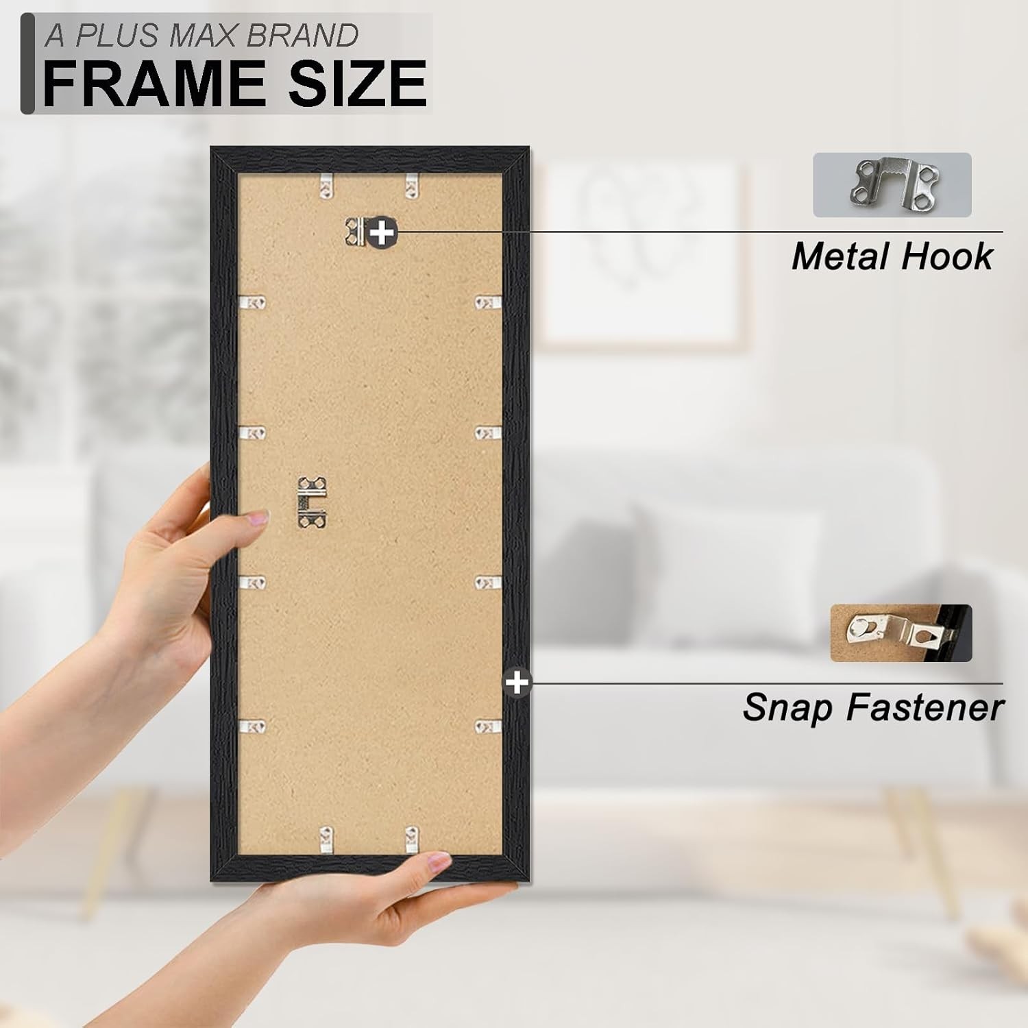 12×24 Picture Frame Black Engineered Wood Frame 12 x 24 Inch Picture Poster