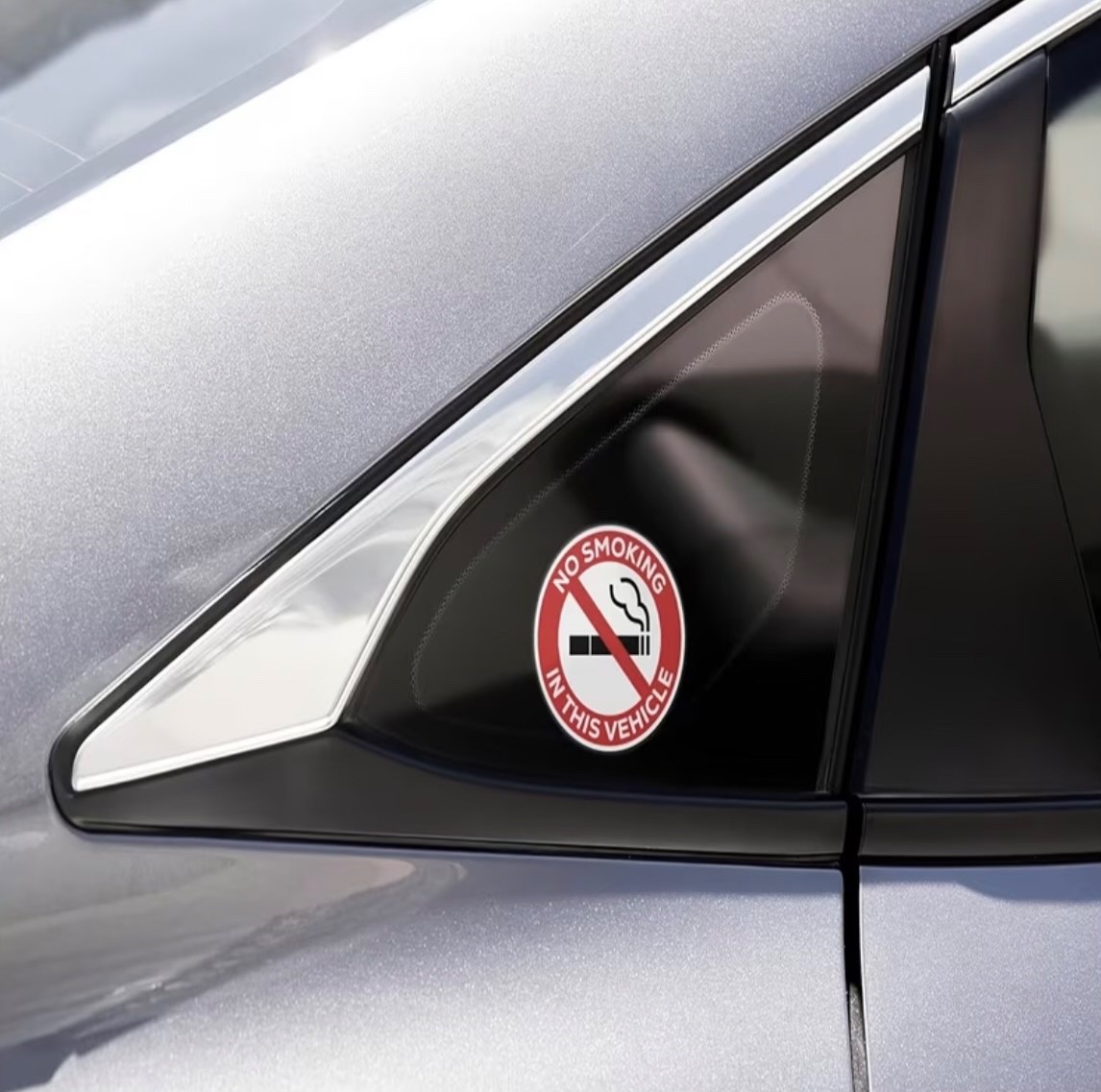 No Smoking in this Vehicle – 2” inch Vinyl Sticker Car Bus Auto Truck Train