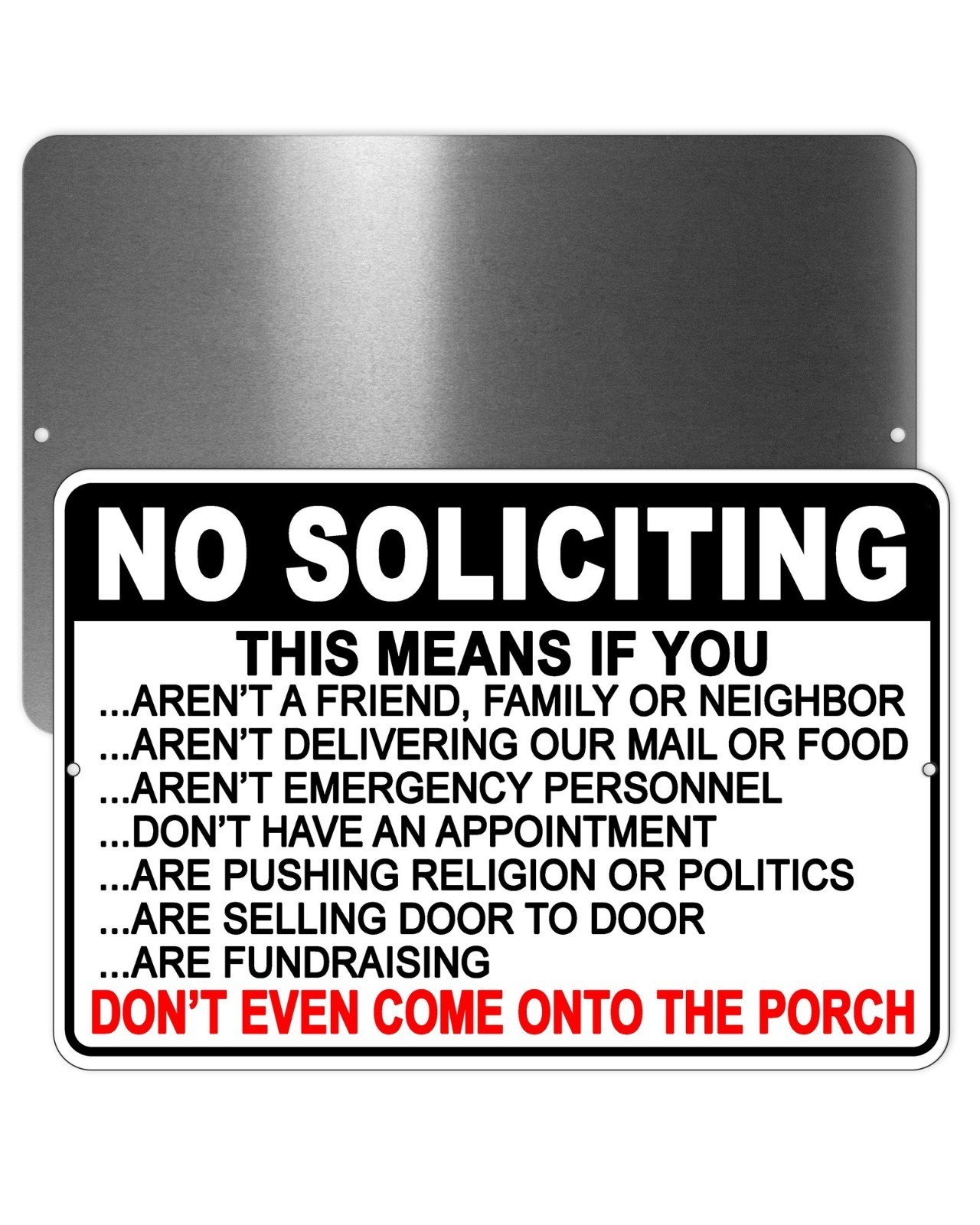 No Soliciting Do Not Disturb Knock No Trespassing Go Away Sign Or Decal F034