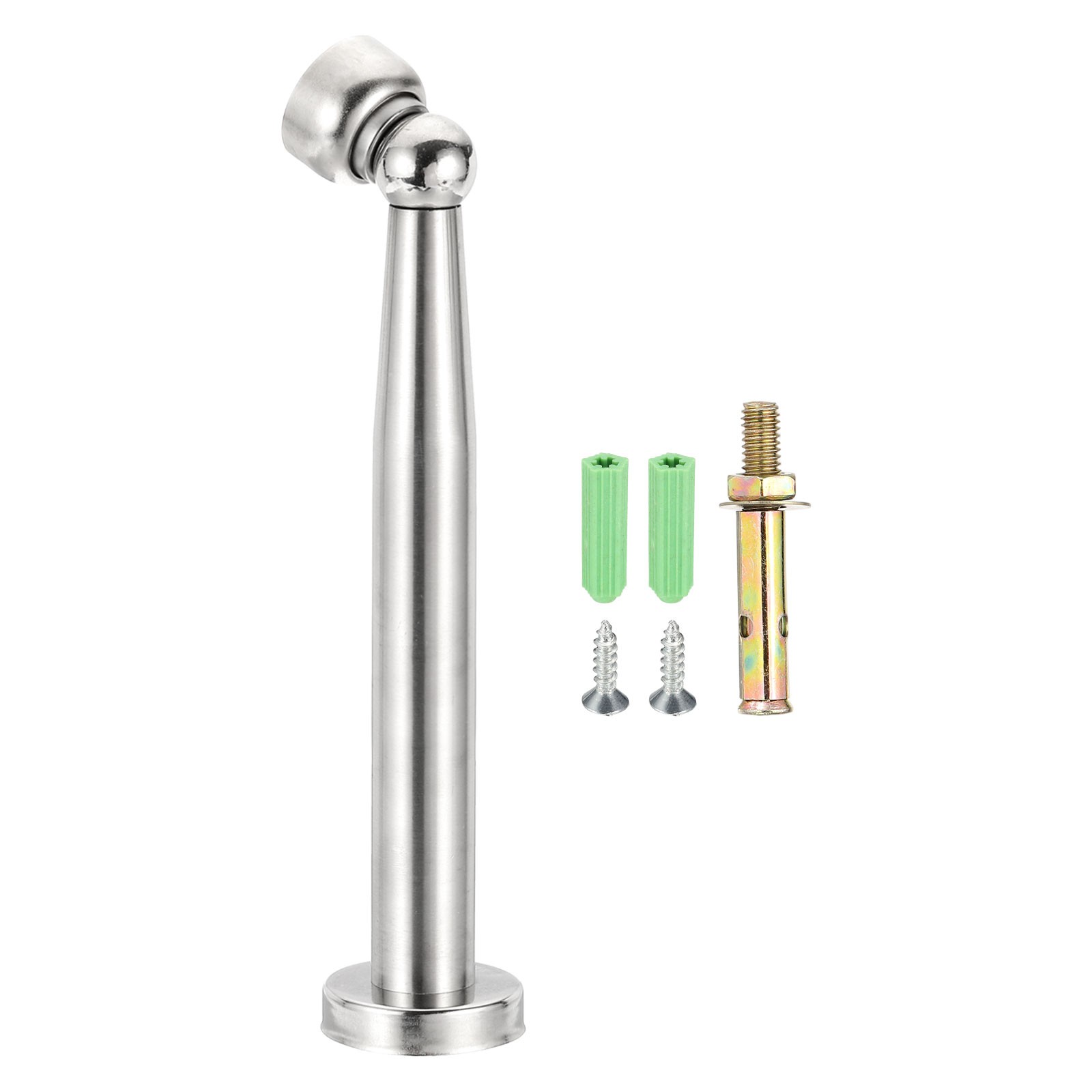 8.3″ Magnetic Door Stoppers, Wall Floor Mounted Door Catch Holder, Silver