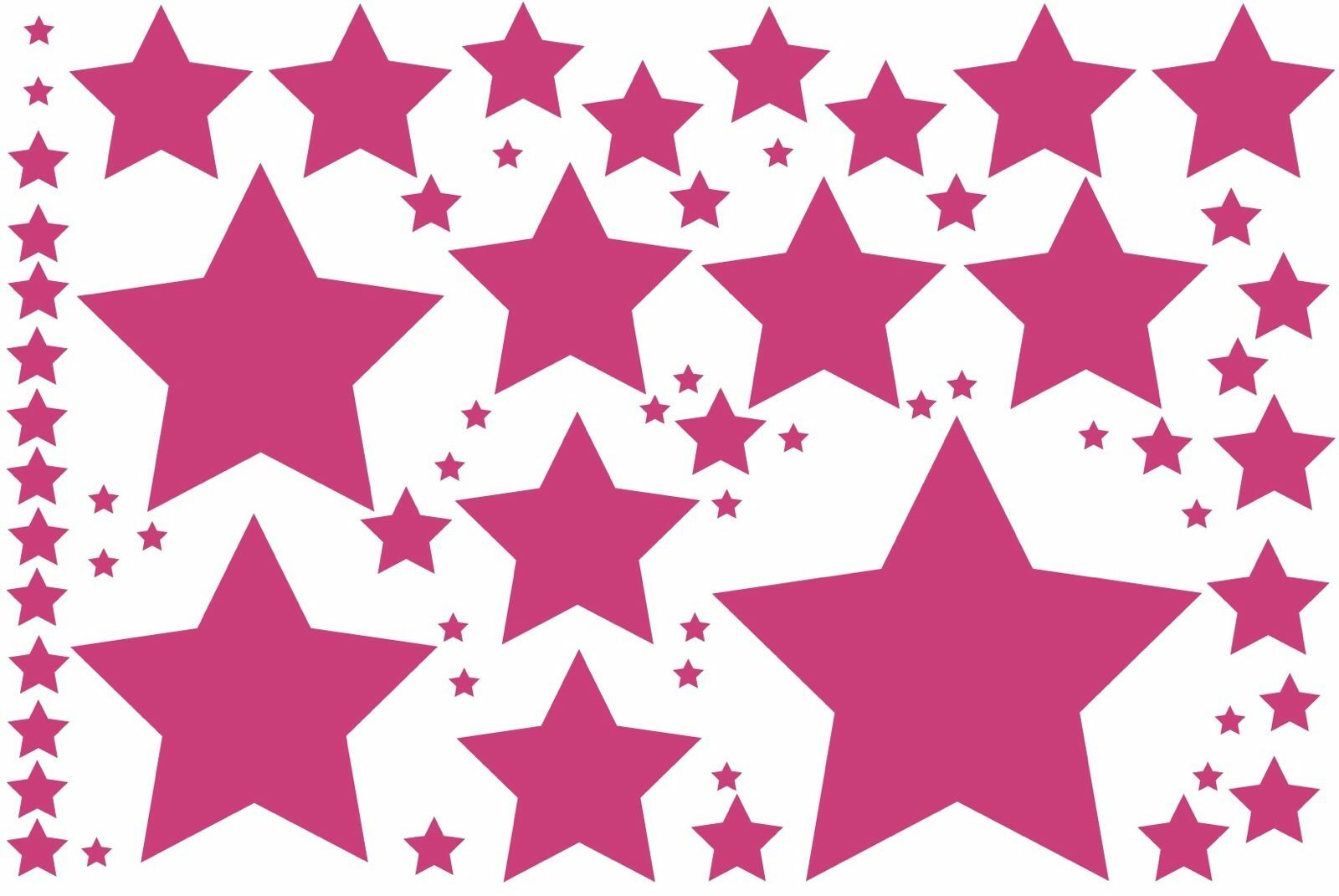 Rapid Vinyl 69 Random Various Sized Star Vinyl Decal Stickers Removable