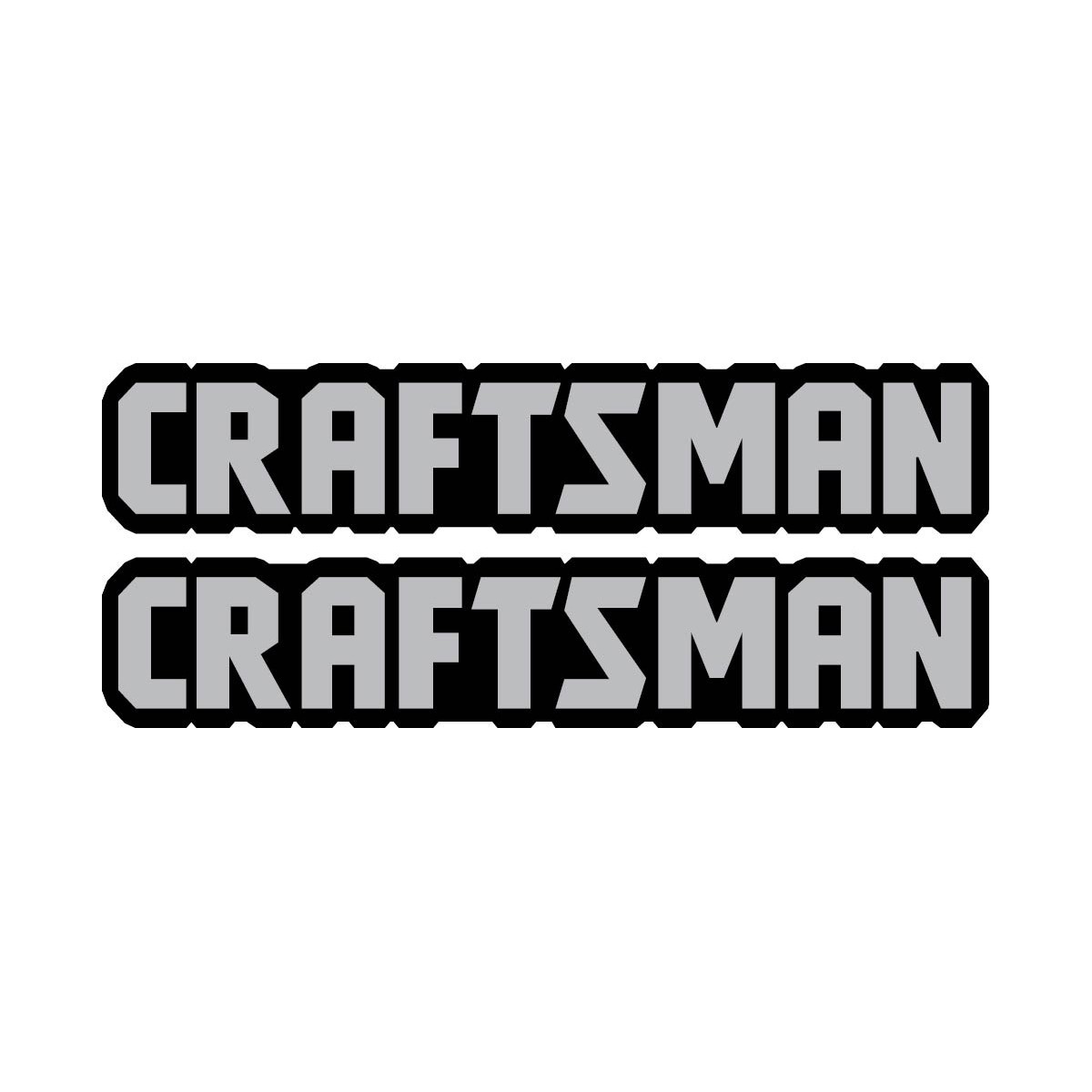 (2) .6.5″ wide x 1.25″ tall Craftsman Vinyl Decals- Not 3D Plastic – Flat Decals
