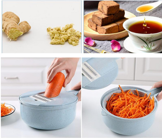 8 In 1 Mandoline Slicer Vegetable Cutter Grater Peeler Kitchen Accessory Tool