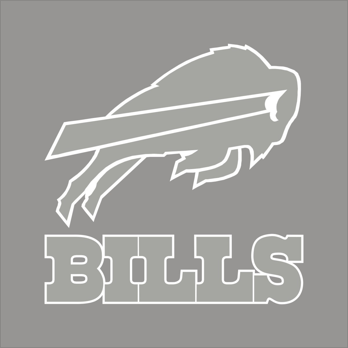 Buffalo Bills #8 NFL Team Logo 1 Color Vinyl Decal Sticker Window Car Wall