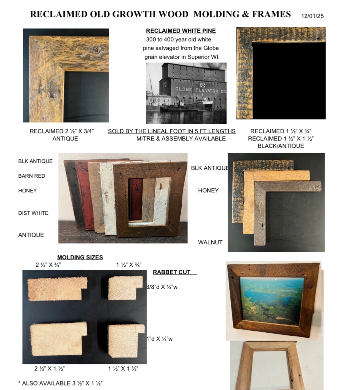 3 reclaimed wood 8×10 picture frames