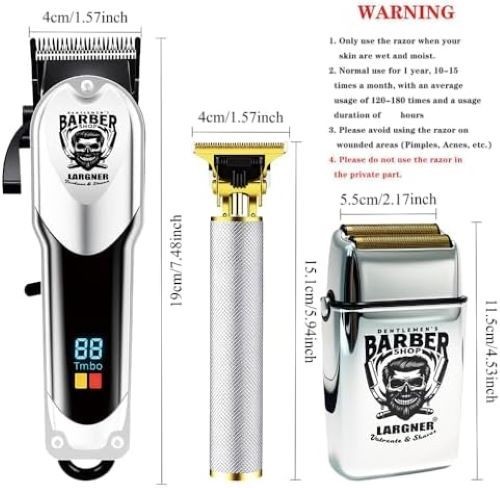 Professional Hair Cut Machine Barber Salon Cutting Trimmer Clipper Kit Set