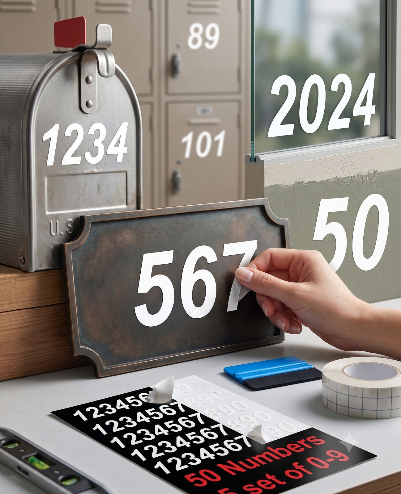 Mailbox Address locker Numbers Decal Vinyl Sticker Window Door Wall Sign Decals