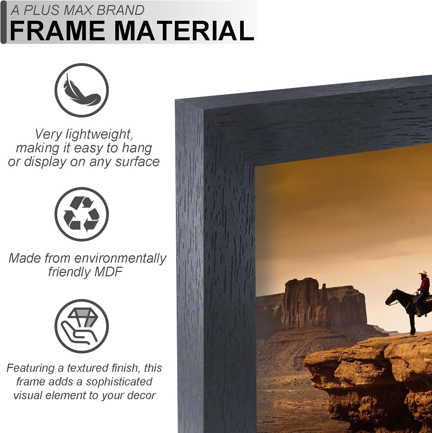 12×24 Picture Frame Black Engineered Wood Frame 12 x 24 Inch Picture Poster