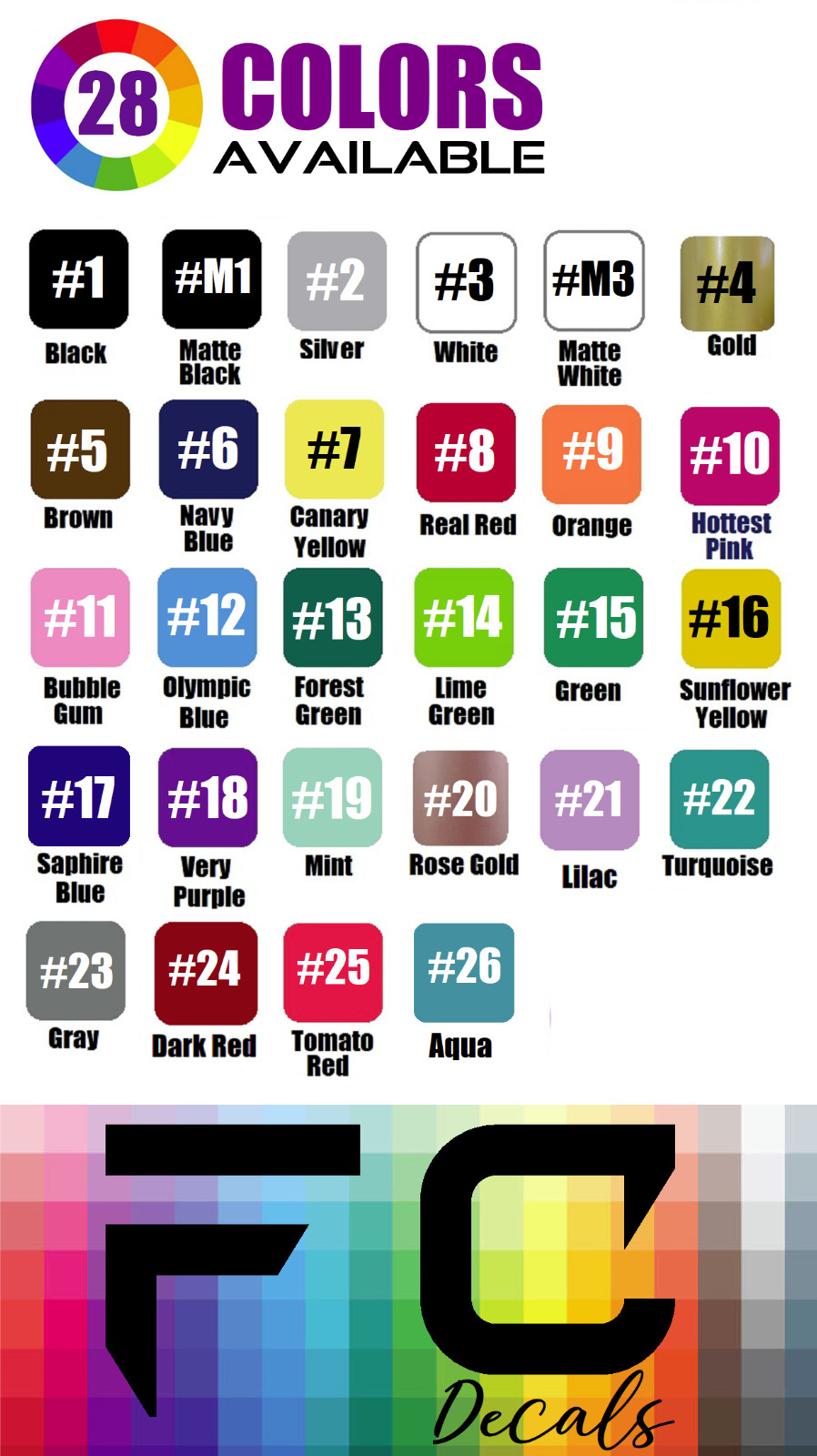 Custom Made Decal Vinyl Lettering Sticker ANY TEXT – ANY NAME – 20 Colors [5
