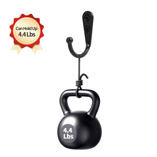 20 Pcs Key Hooks Coat Hooks for Hanging, Key Holder, Wall Mount Hook with Black