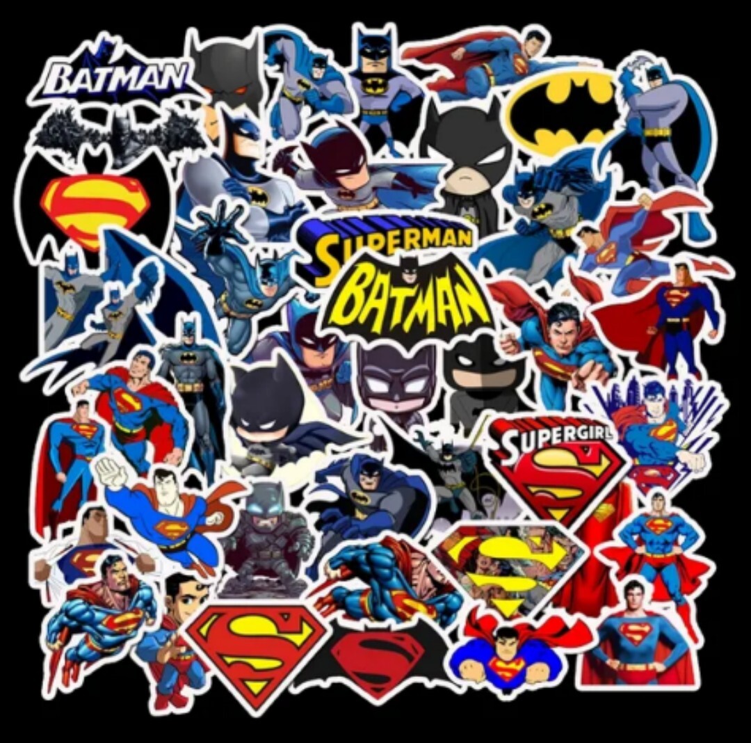 10 PCS DC Batman Superman Stickers BRAND NEW