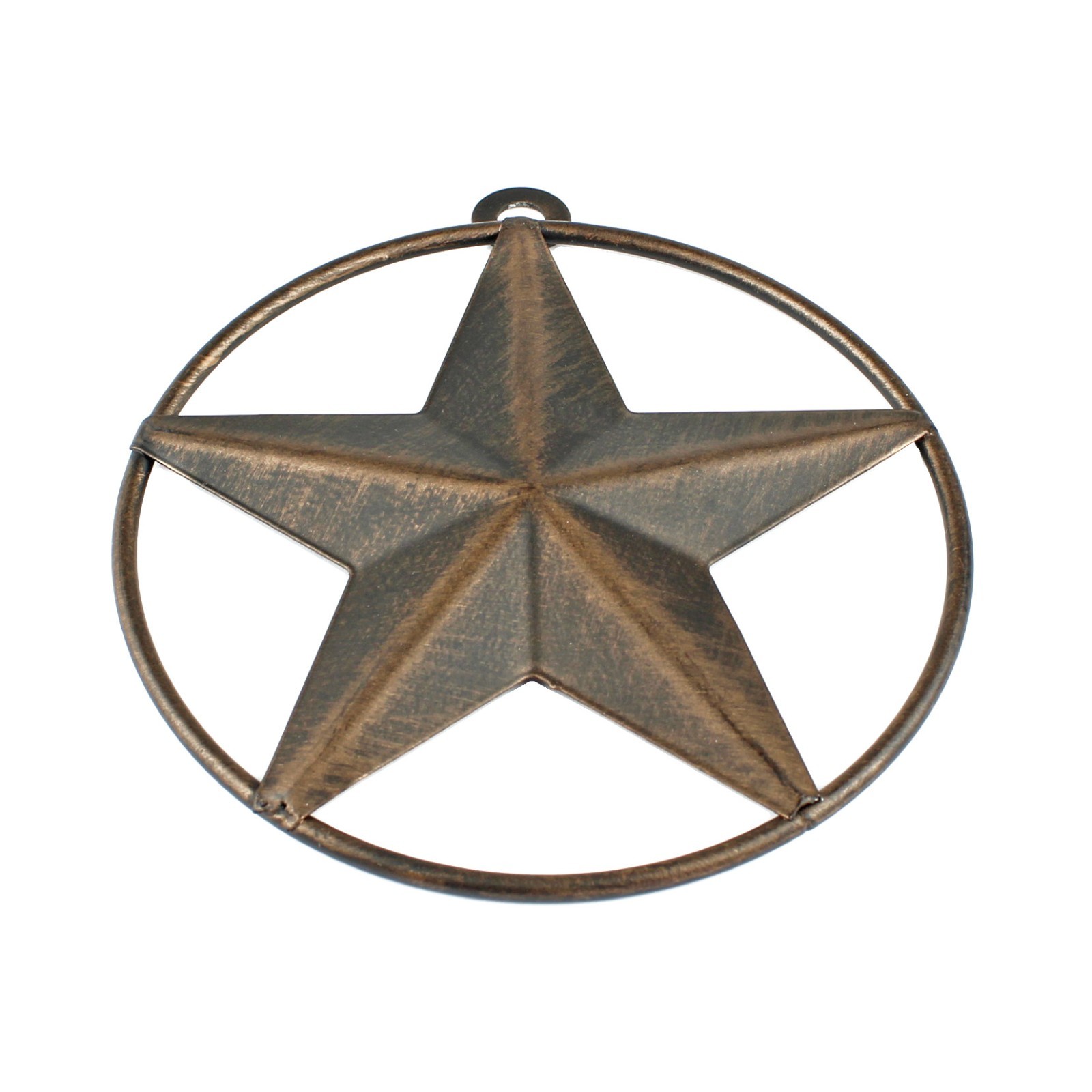 Tiny Small Metal Wall Star Brushed Copper With Smooth Ring Light Weight 4 inch