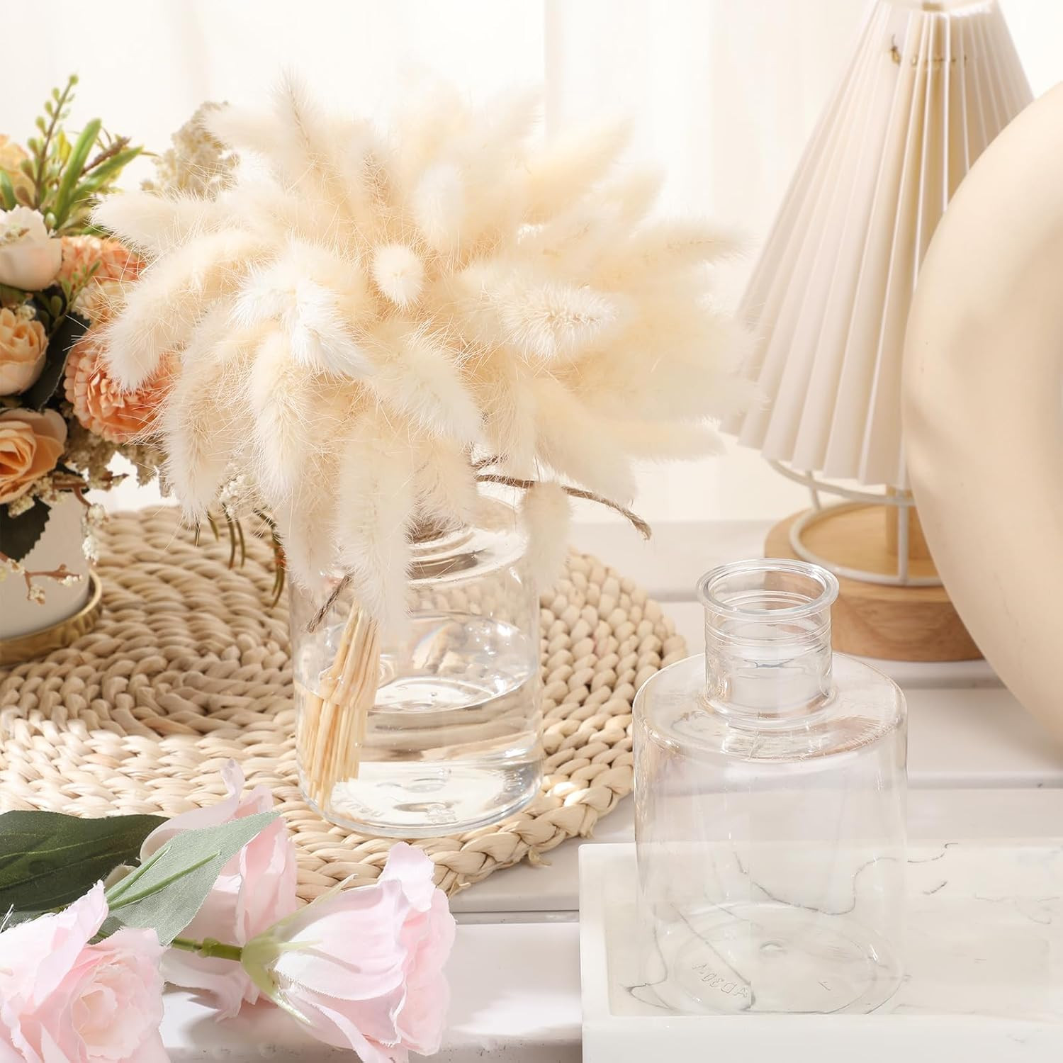 12 Pcs Plastic Bud Vases in Bulk for Table Centerpieces, 4.7In Hyacinth Avocado