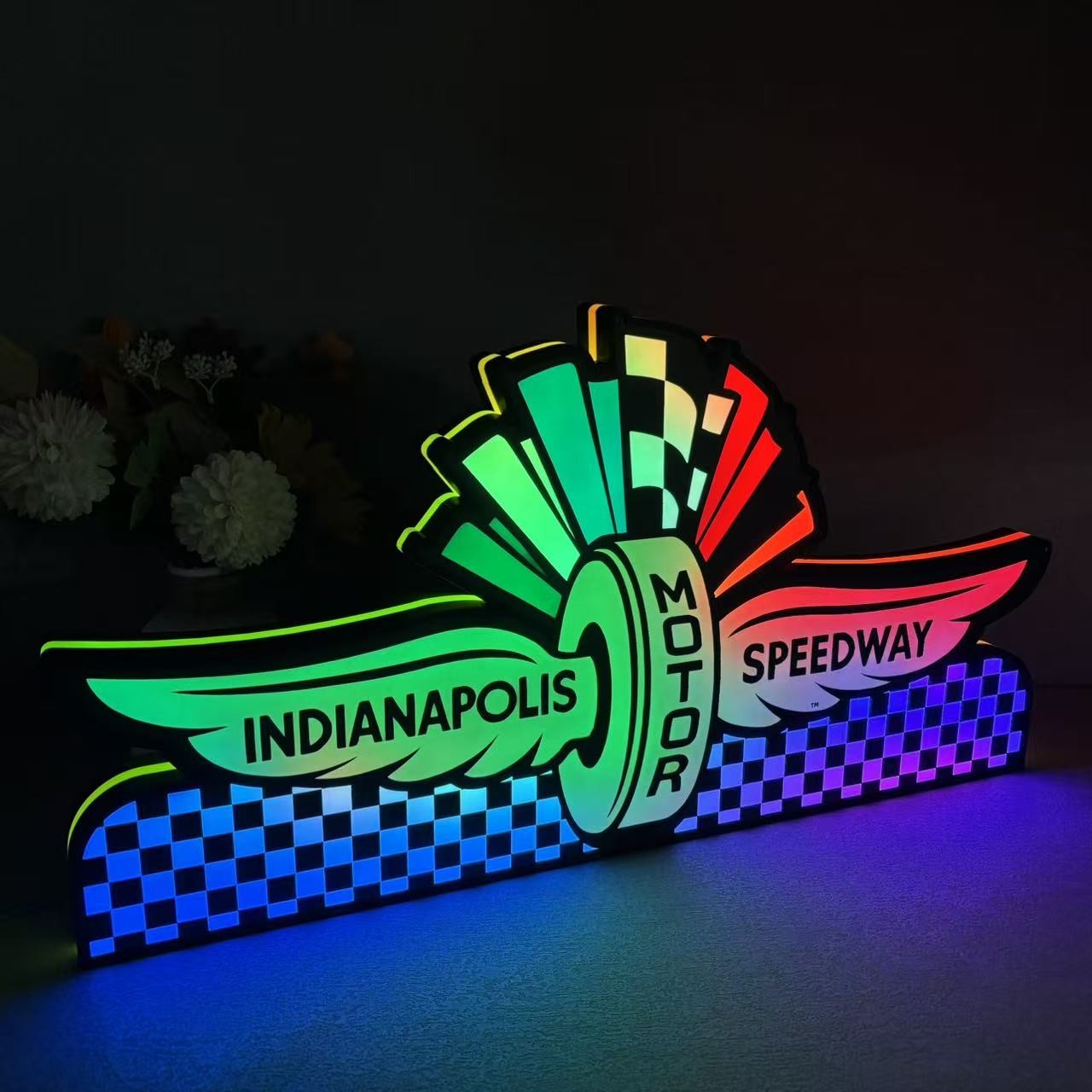 Indy 500 Pinball Topper Indianapolis Motor Speedway 3D Led Printed Lightbox