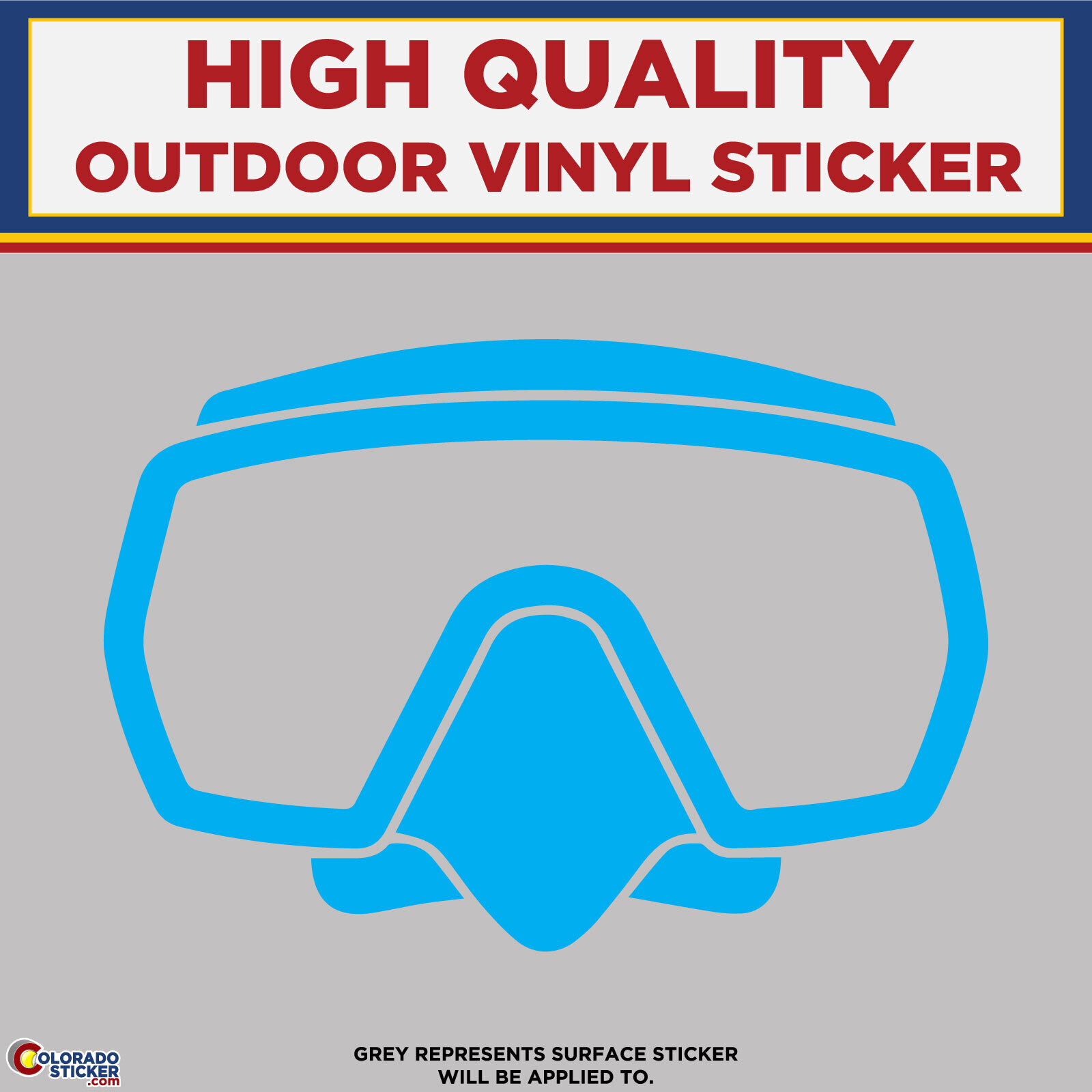 Scuba Mask Die Cut, High Quality Vinyl Stickers