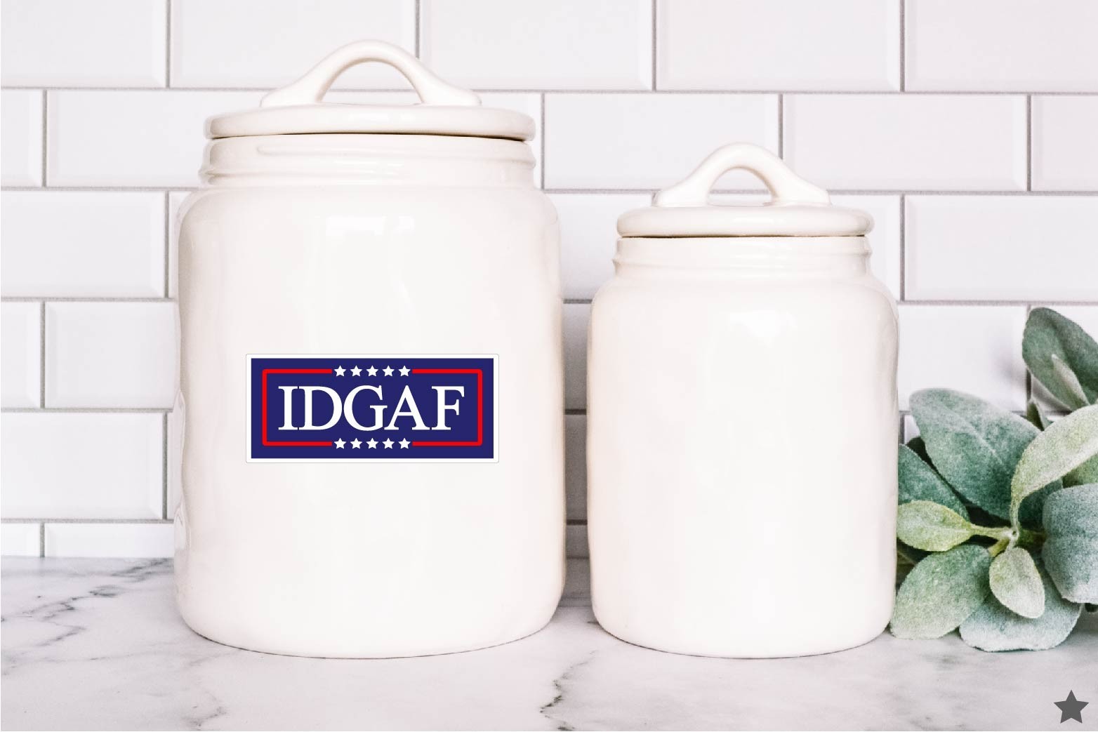 IDGAF Decal Sticker Political Trump MAGA Newsom USA Vote Nobody Independent None