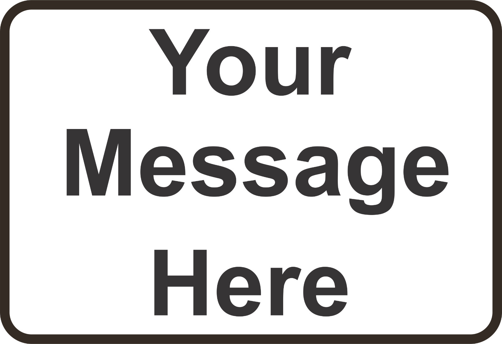 New Personalized Aluminum Metal Sign Customized With Custom Text 8″ x 12″ Size