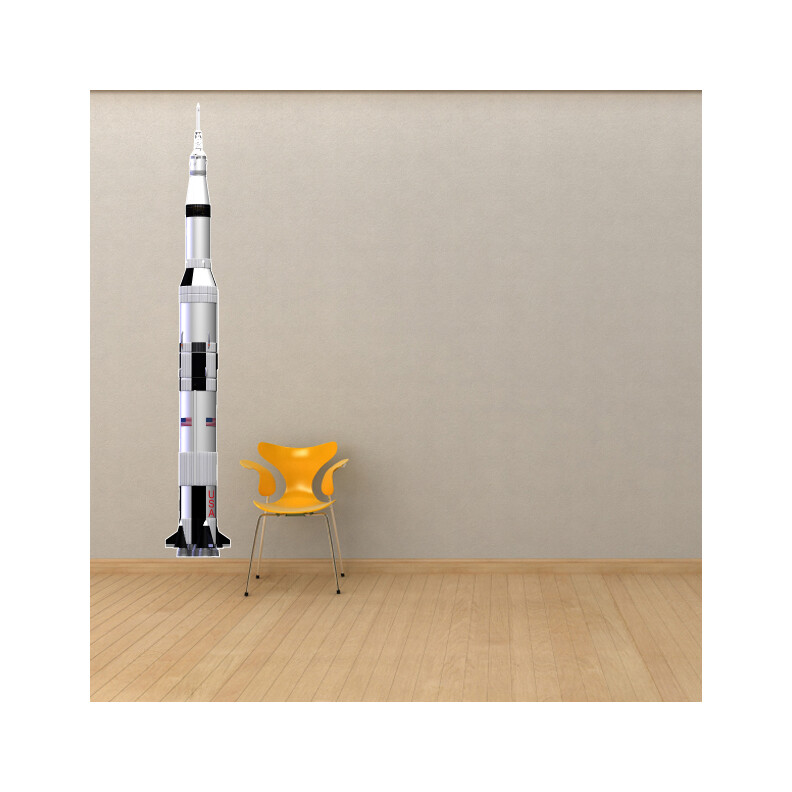 Saturn V Rocket Extra Large Wall Decal – 6 ft. Tall – Peel and Stick