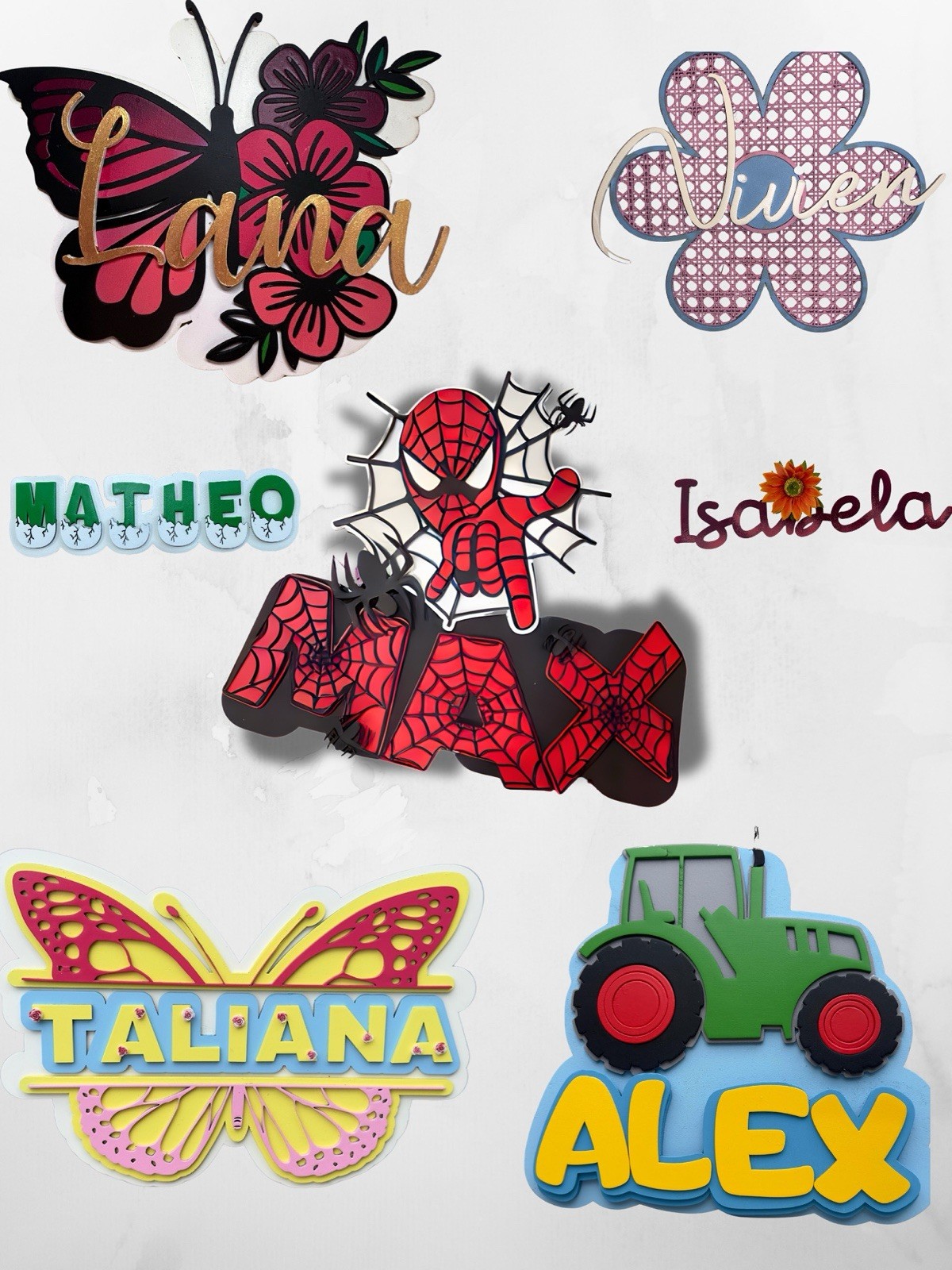 Personalized Wooden Name Sign for Kids Room – Any Name Available – Handmade Gift