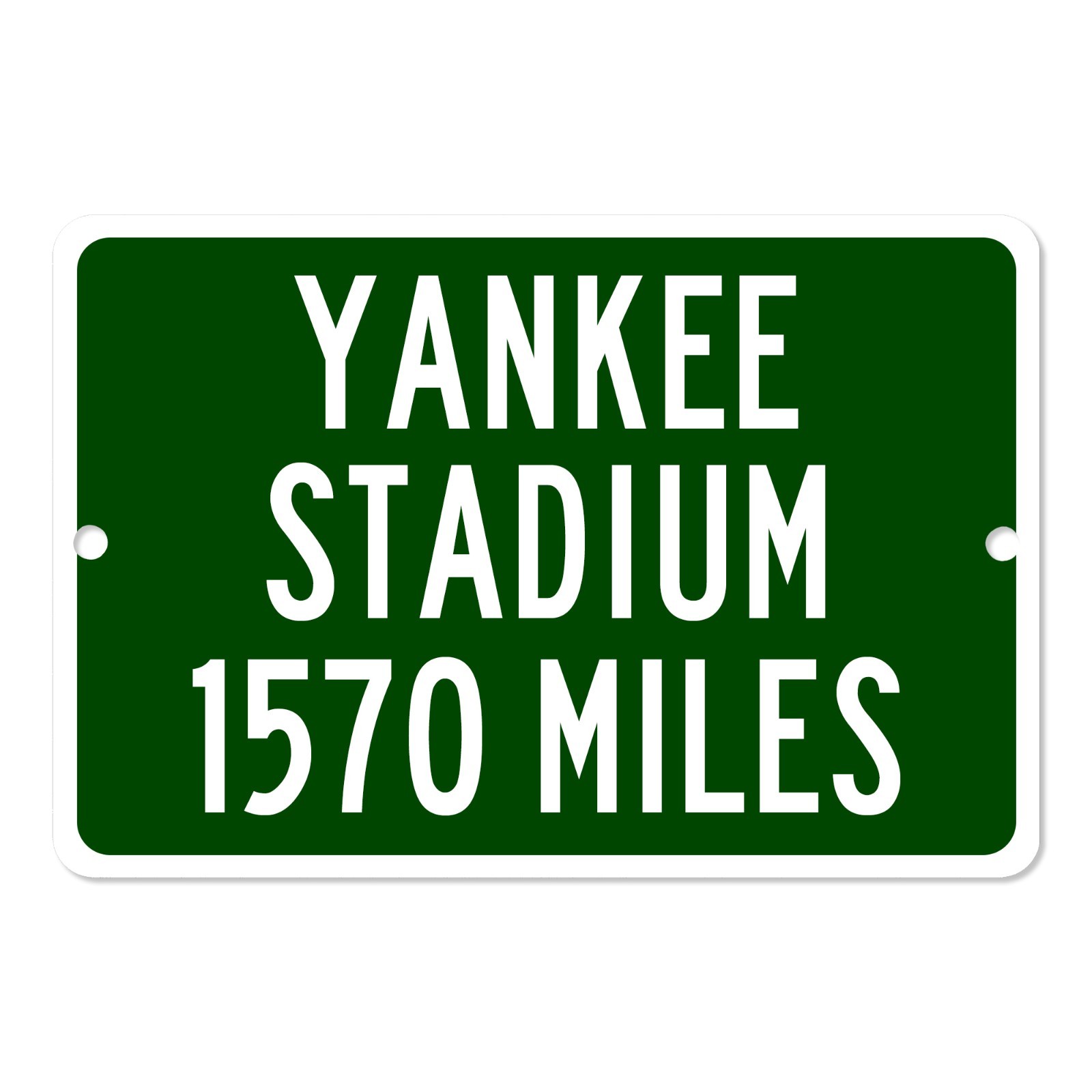 Yankee Stadium Custom Distance Mileage Sign New York Yankees Baseball Fan Gift
