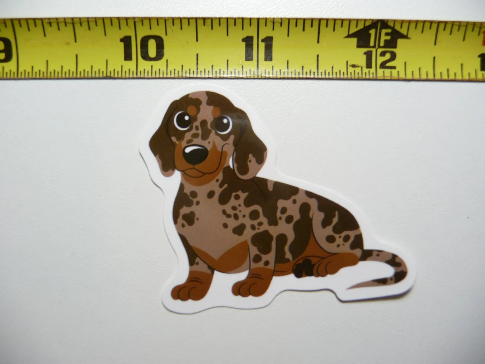 DACHSHUND SMALL STICKER DECAL BROWN DAPPLE DOG SO PET PRIDE FUNNY