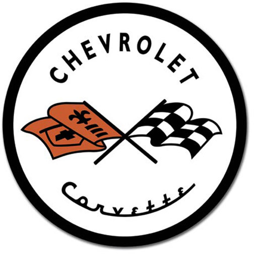 Corvette 1953 Chevrolet Logo Round Metal Sign