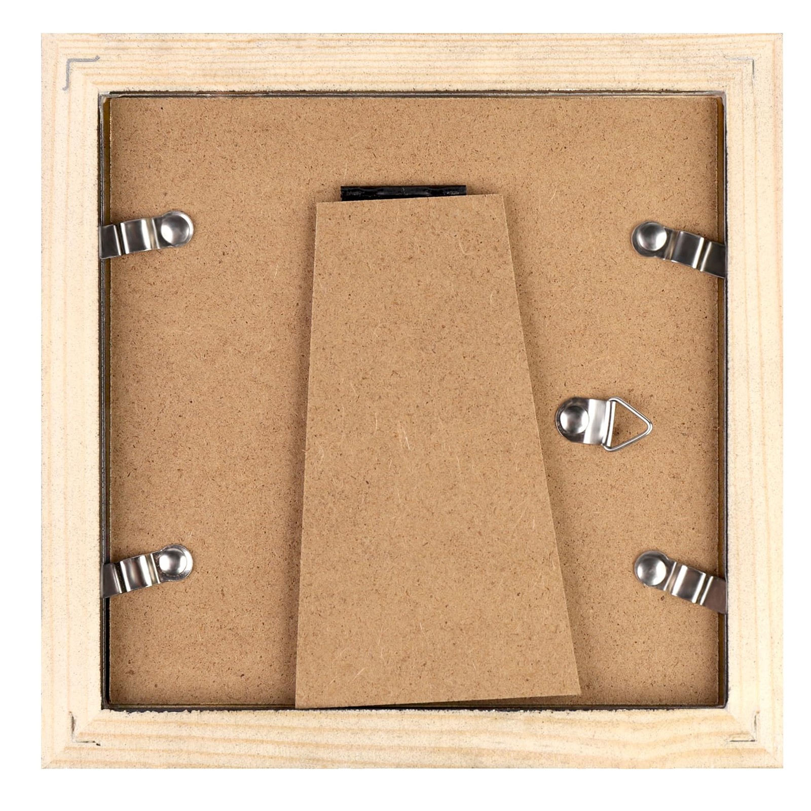 5×5 Black Picture Frames Square Classic Natural Wood 6 Pack for Wall Mounting…