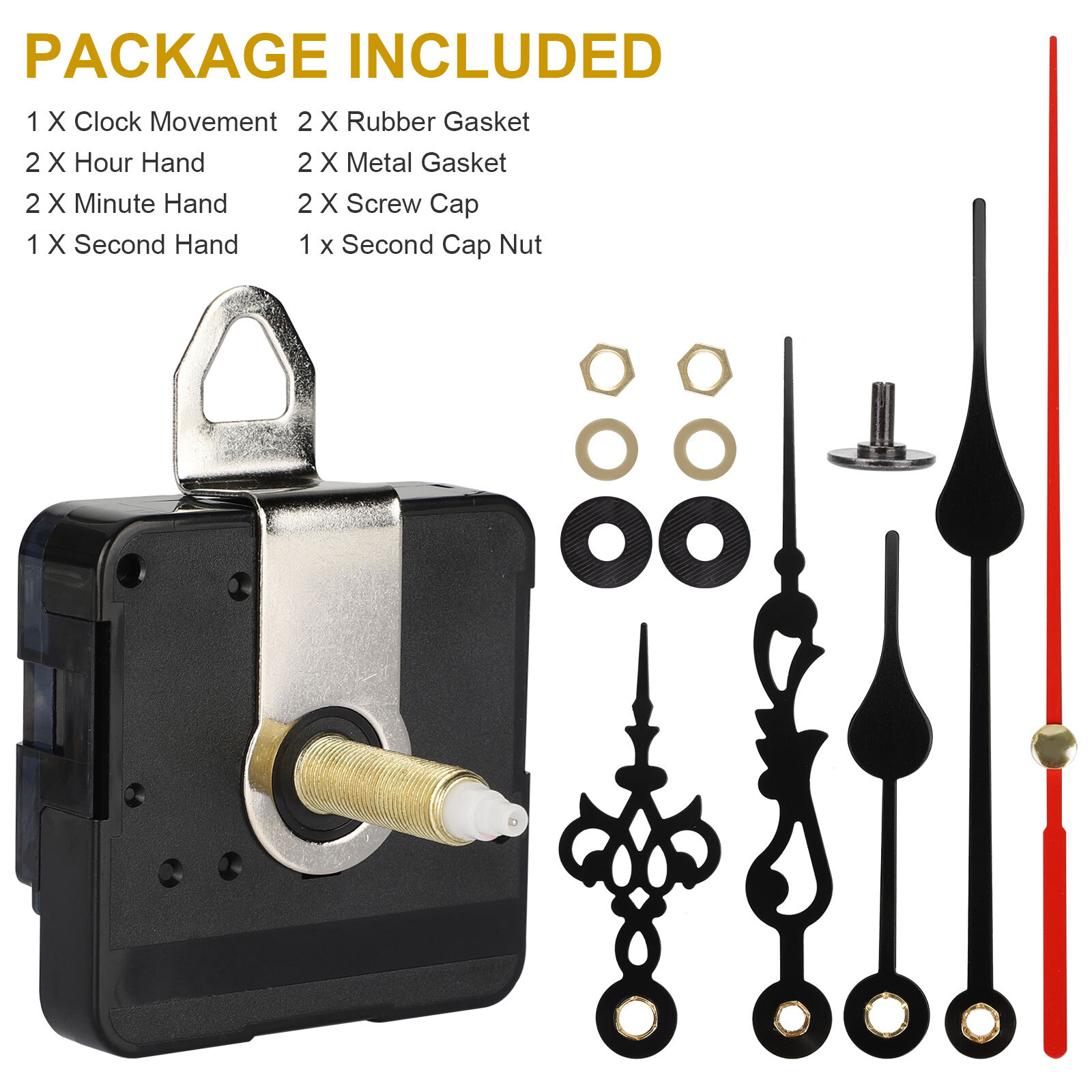 Lots DIY Wall Quartz Clock Movement Mechanism Replacement Repair Kit Tool Parts