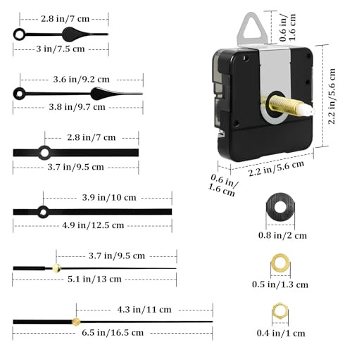 28mm Quartz Long Shaft Clock Movement Kit – DIY Wall Clock Mechanism with 1