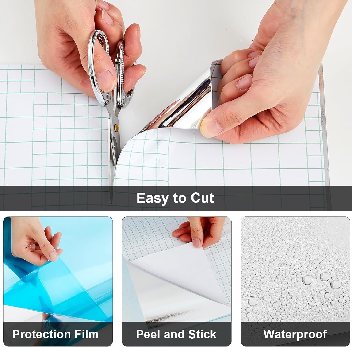 Self Adhesive Mirror Paper Stickers for Walls Flexible Mirror Roll Stickers S…