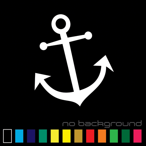 Anchor Sticker Vinyl Decal – Nautical Boat Naval Ocean Sea Car Window Bumper