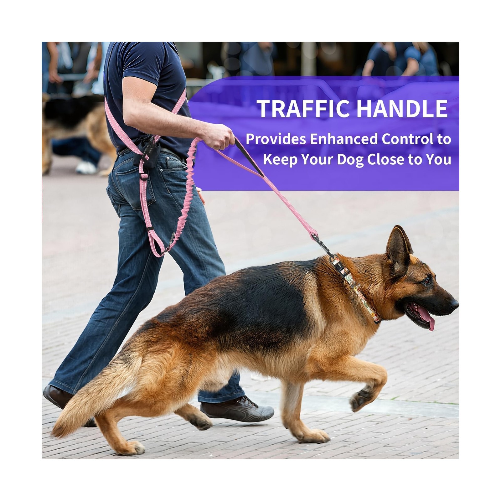 Kazazoo Hands-Free Dog Leash with 6-9FT Adjustable Length – Heavy D… Fast Ship