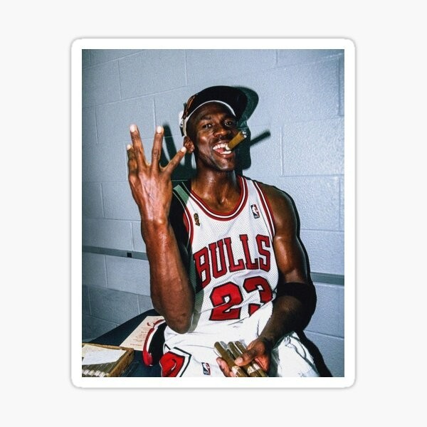 michael jordan basketball nba Sticker Gloss Laminate l Waterproof uv resistant