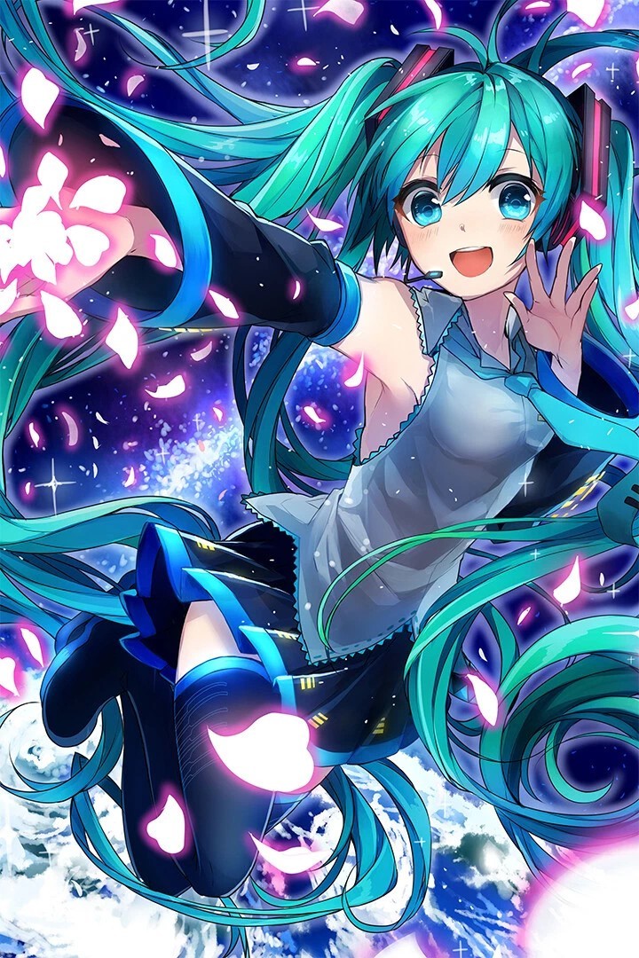 Hatsune Miku Vocaloid Anime Poster print 11″x17″ inches home decor
