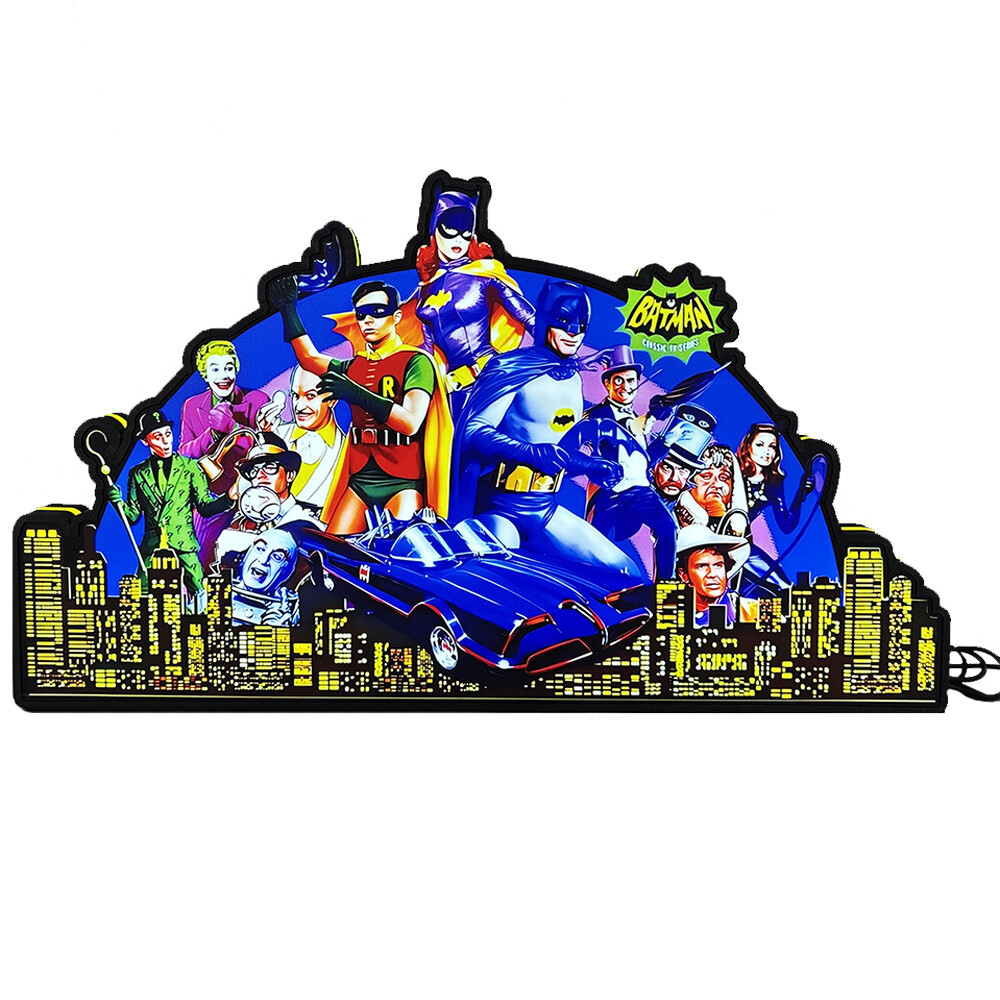 Batman 66 Pinball Topper 3D LED Printed Led Lightbox for Game Wall Decor