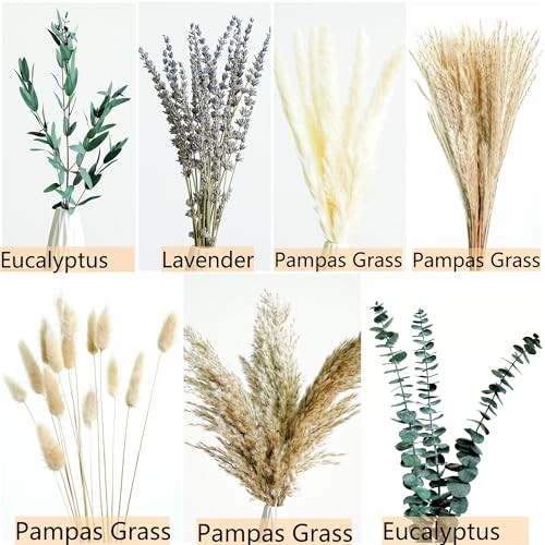 Green Pampas Grass Boho Bouquet – Exquisite Lavender and Eucalyptus Regular