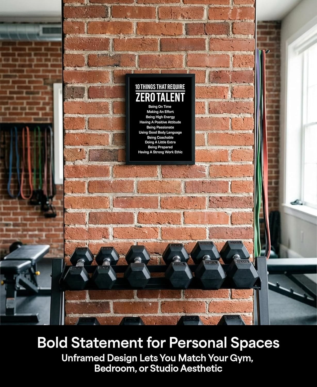 8×10 Unframed Leadership Quote Print – Discipline & Motivation for Workspaces
