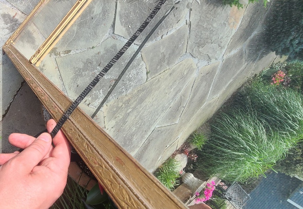 Antique 1920s Etched Ornate Mirror 4ft 2in Long Buyer Can Ship Mercury Glass