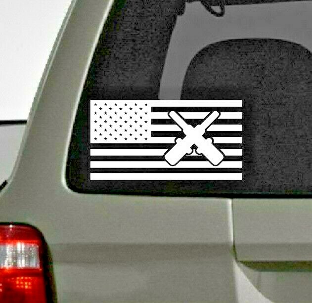 GUNNER’S MATE w/ USA Flag Vinyl Decal Sticker U.S. NAVY