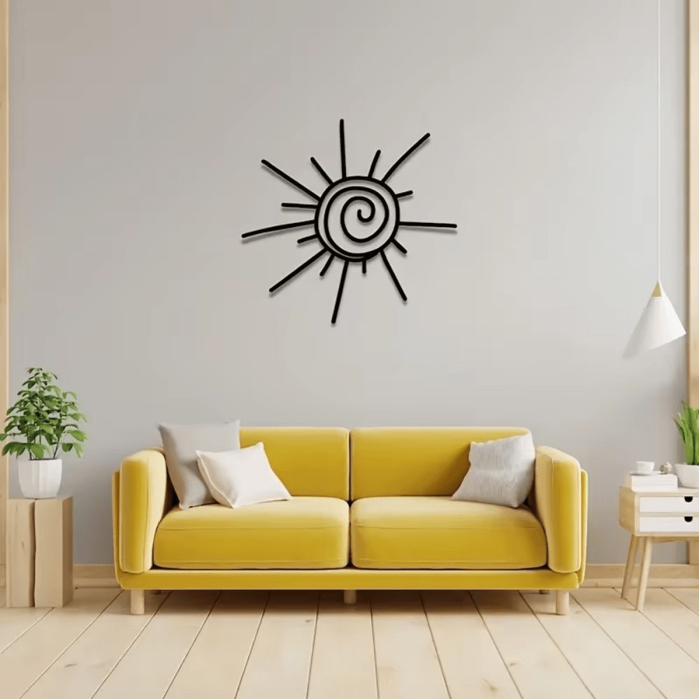 CIFbuy Large Metal Sun Wall Art-Transverse Orientation for Outdoor Beachy Decor