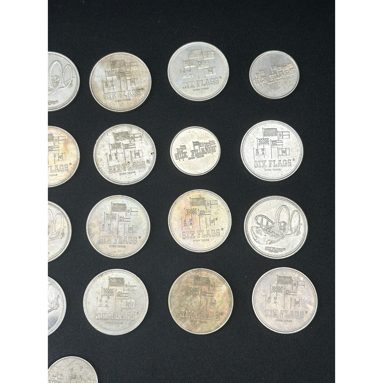 Lot Of 25 Six Flags Novelty Coins