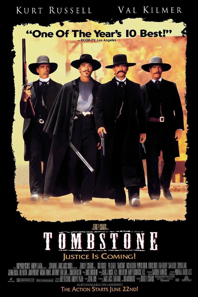 Tombstone – Movie Poster (Regular Style – Black Version) (Size: 24″ X 36″)