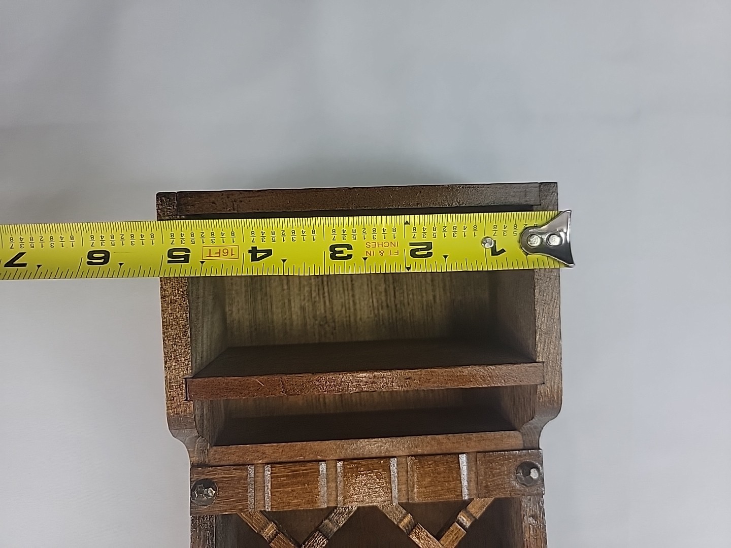 VTG Pat Yoshikawa Hand Carved Wood Wall Mount Mail Organizer 20″