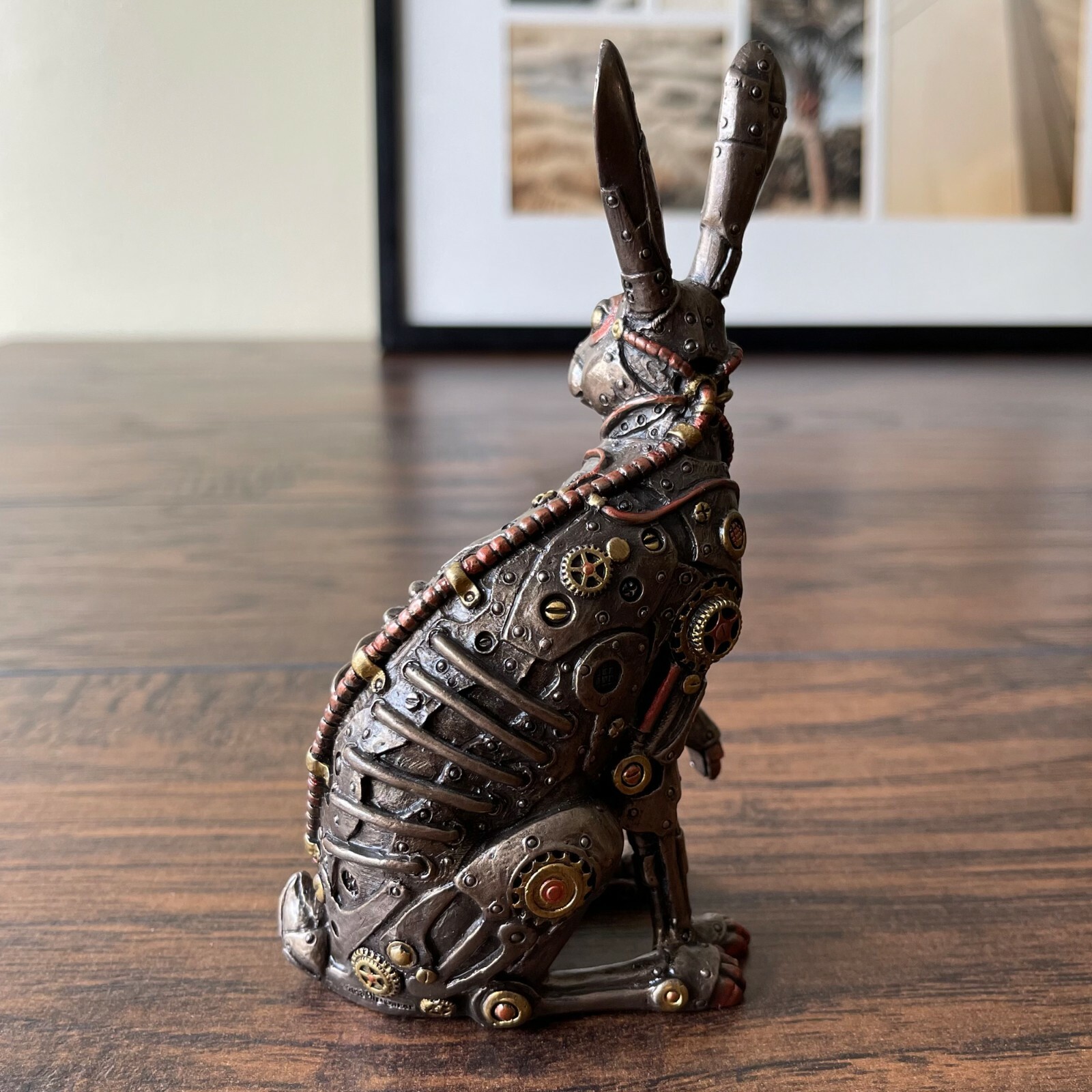 Custom Made Steampunk Jack Rabbit Asymmetrical Sculpture Figurine Statue Décor