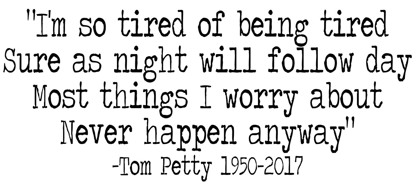 Tom Petty vinyl decal sticker laptop record Crawling Back to You quote