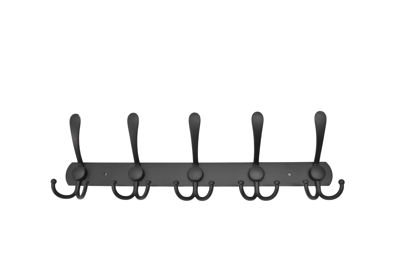 16″ Wall Coat Rack Black Metal 5 Hooks Modern Entryway Hanger Organizer Mud Room