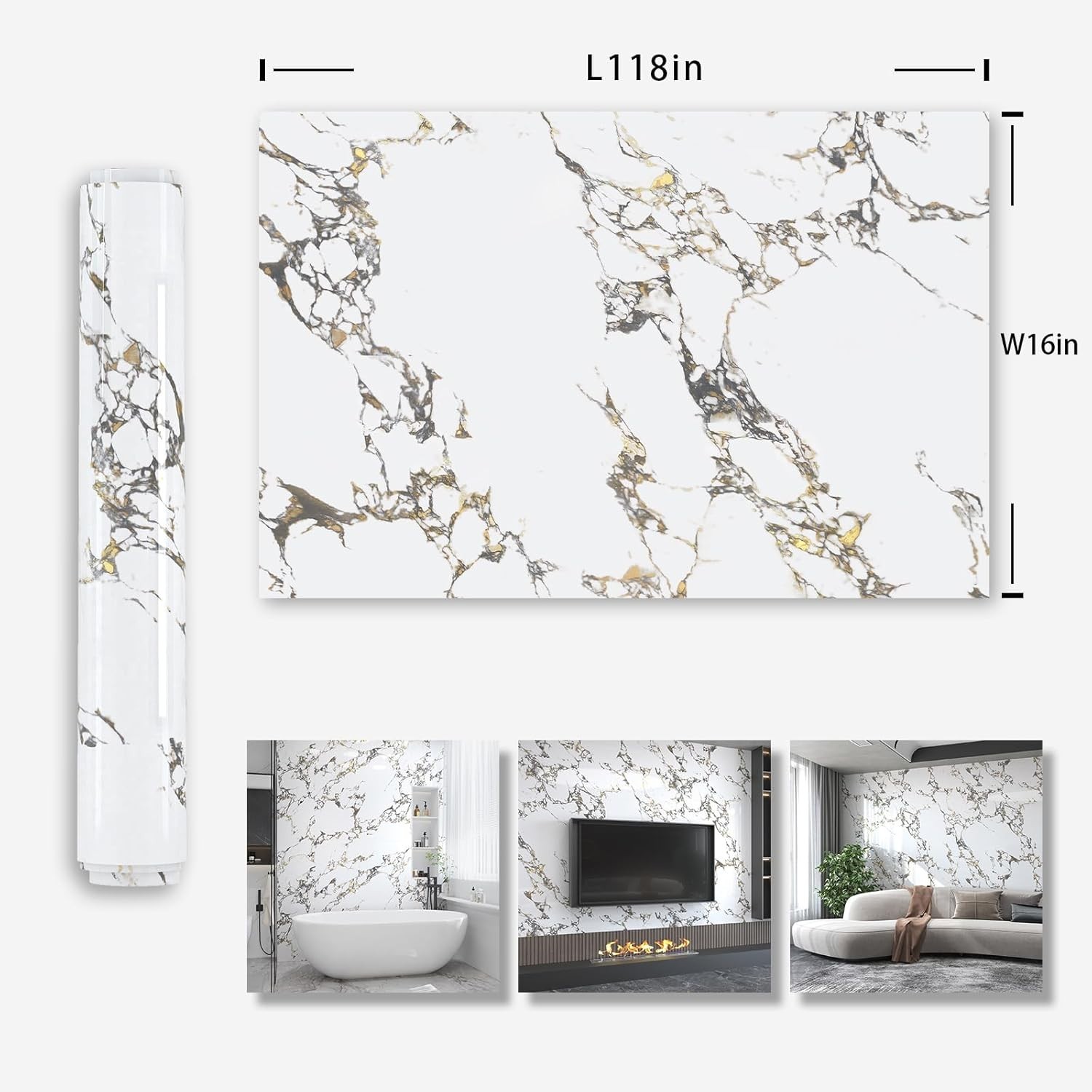Marble self adhesive Contact Paper kitchen Granite Countertops peel and stick