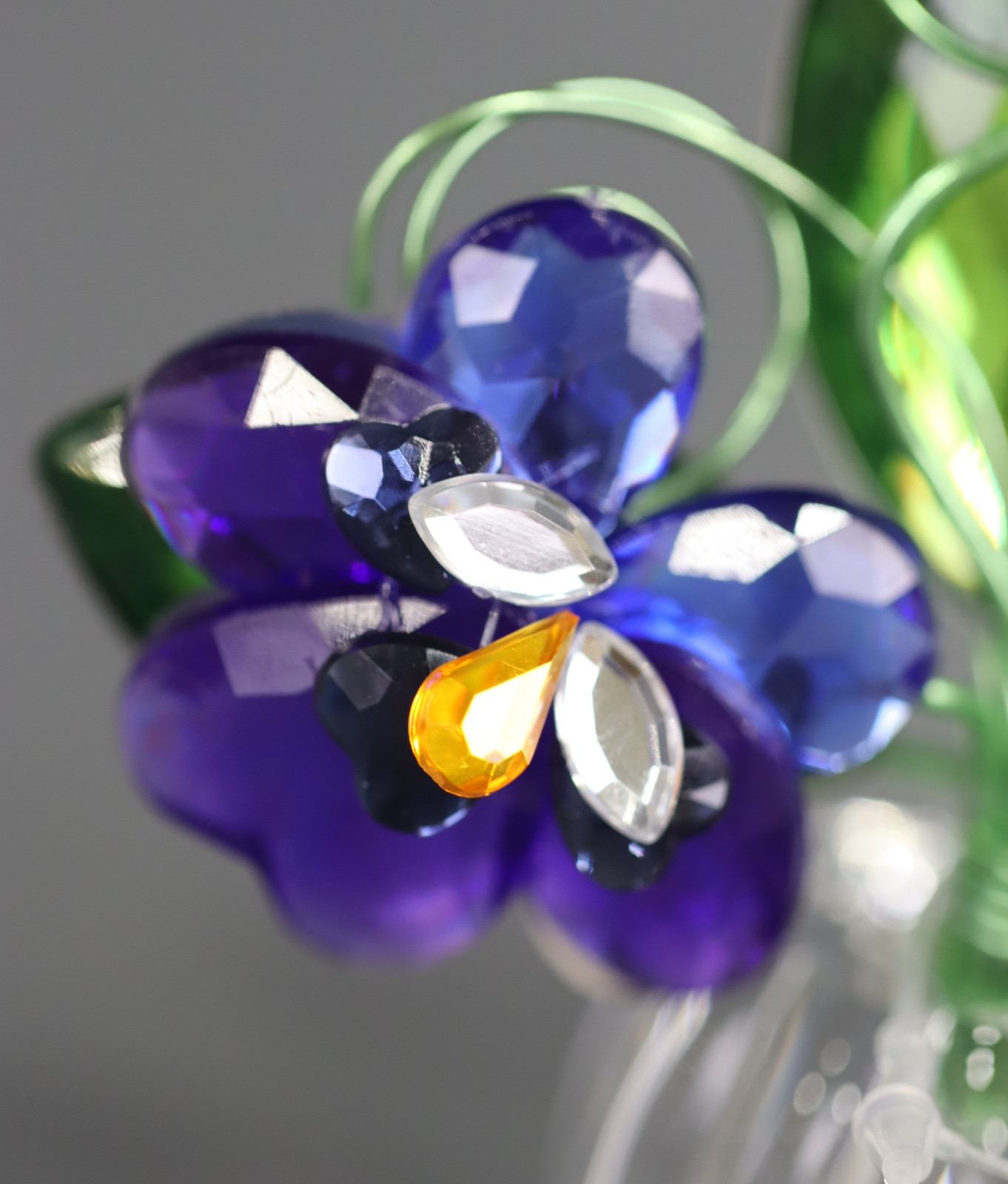 Ganz 4 Inches Pansy Posy Pot Acrylic Multicolored