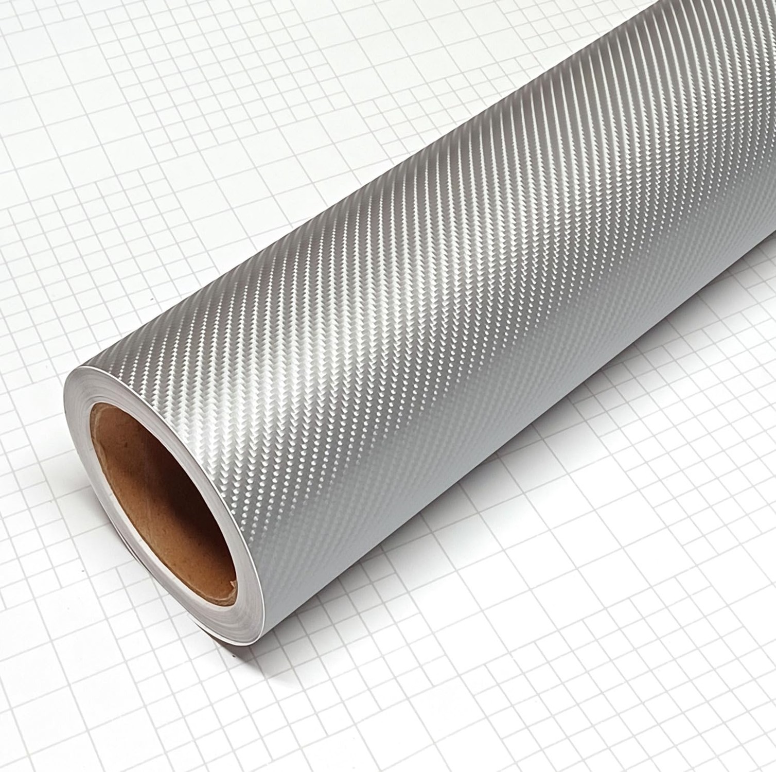 DIYAH 4D Carbon Silver Fiber Vinyl Wrap Sticker with Air Release Bubble Free …